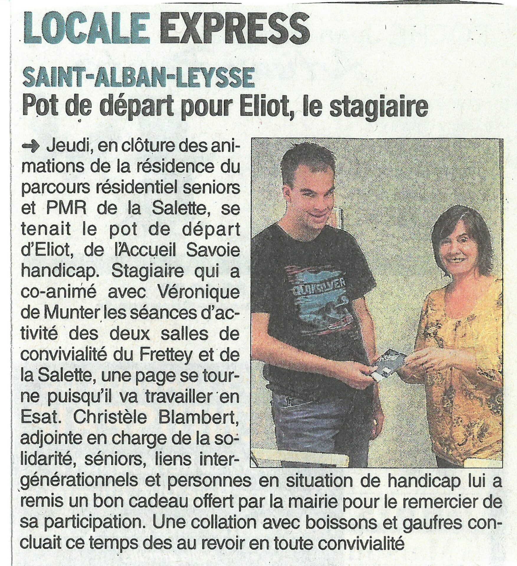 Eliot le stagiaire